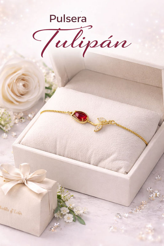 Pulsera - Tulipán Rojo