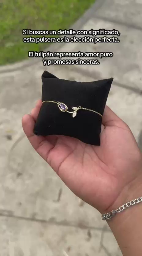 Pulsera - Tulipán Lila
